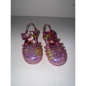 Dora The Explorer Jelly Shoes Size 7 Sparkles Pink Excellent Condition